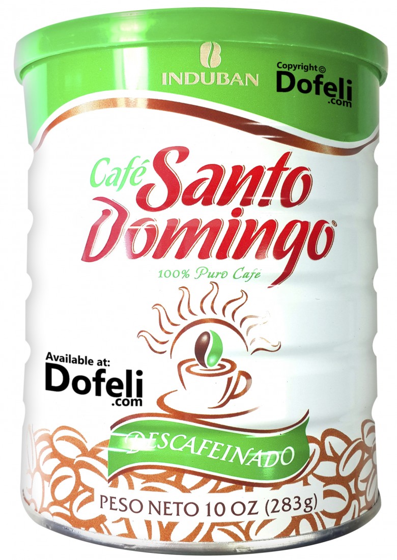 Santo Domingo Dominican Republic decaf coffee, vacuum-packed for freshness. Smooth, rich flavor with no caffeine.